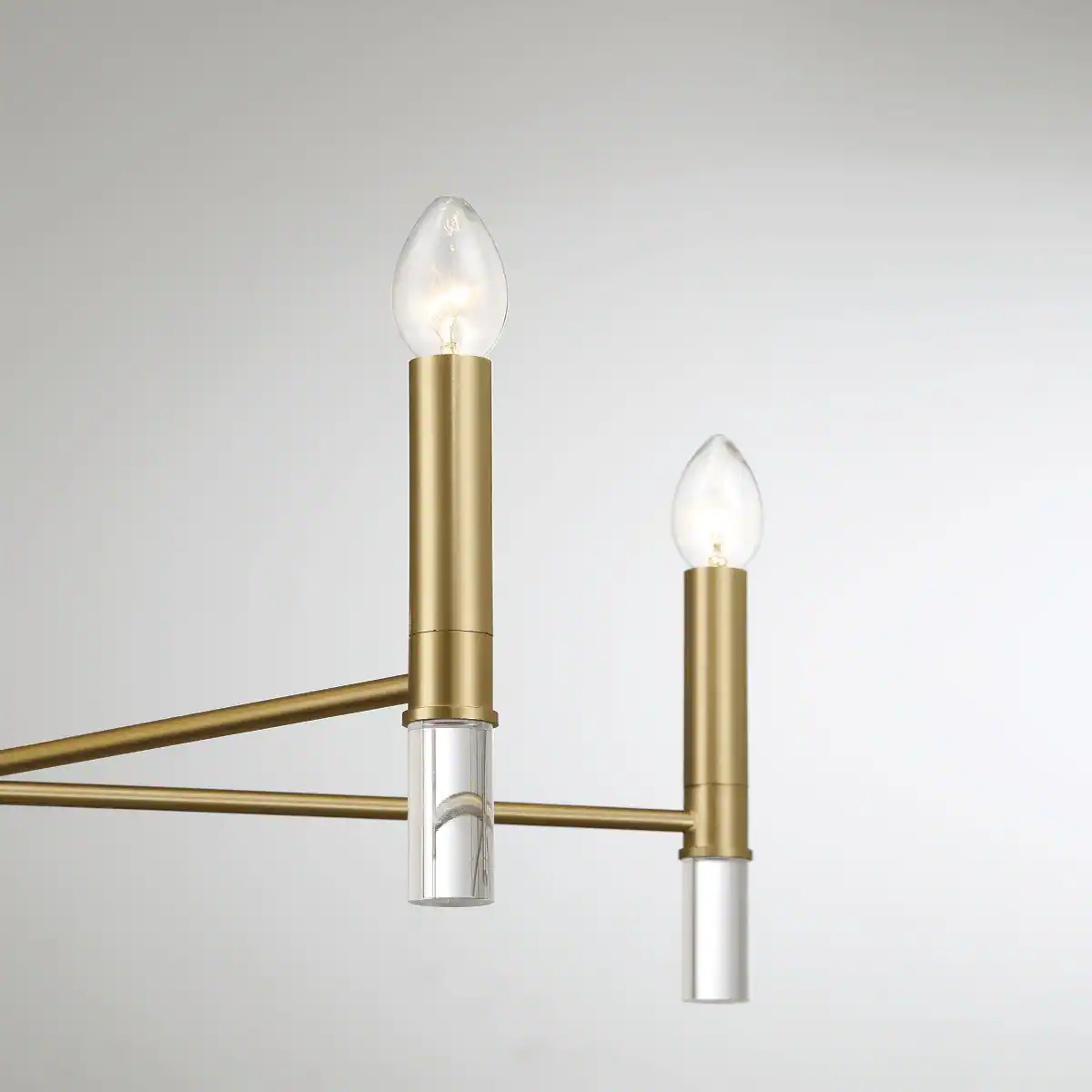 Alt View 2. Loheer - Loheer Five Light Golden Brass Chandelier, 24 Inch Wide Candle Style Ceiling Light.
