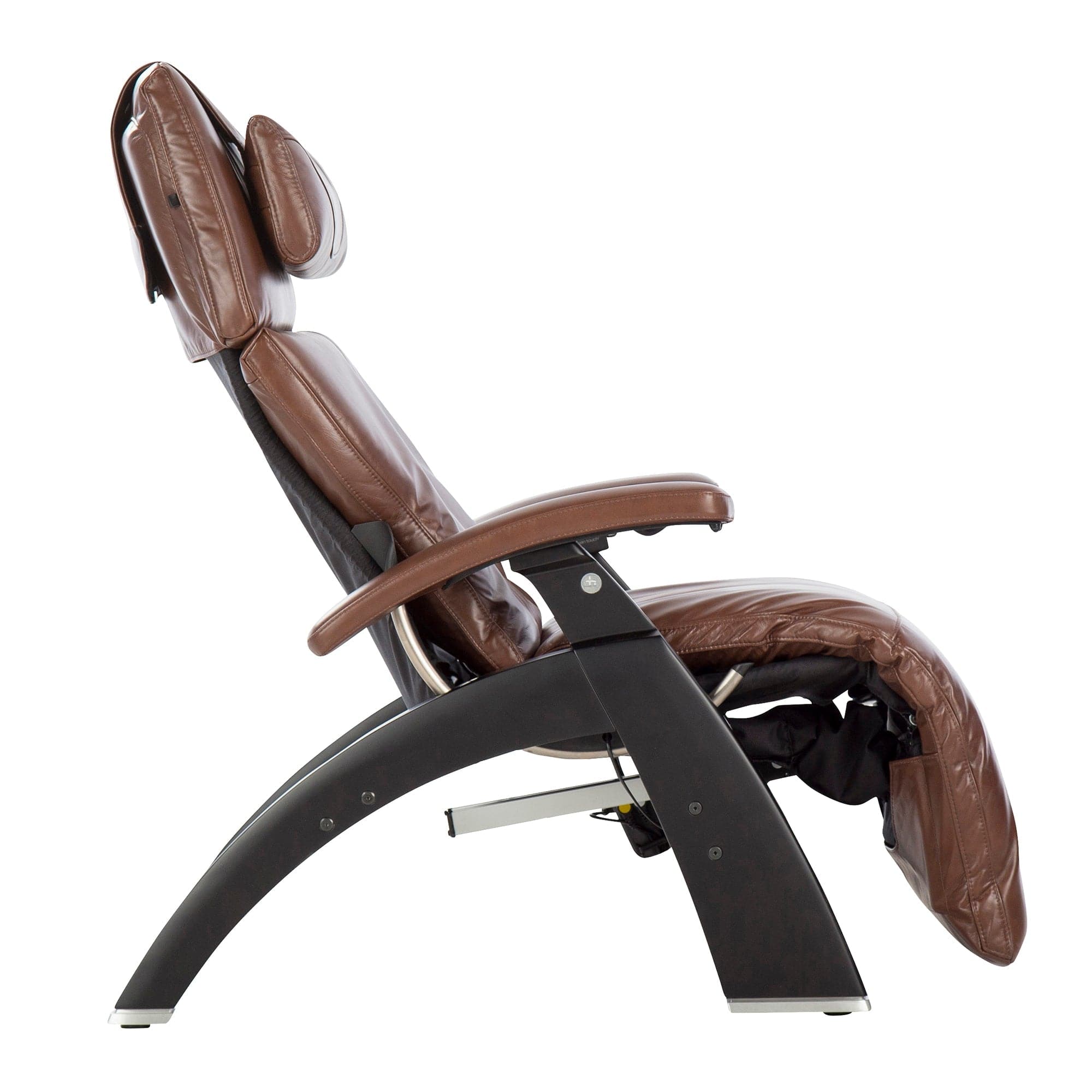 Human Touch - Perfect Chair PC-610 Omni-Motion Power Zero Gravity Recliner with Independent Back & Leg Adjustments - Matte Black / Oak Premium Leather / Supreme