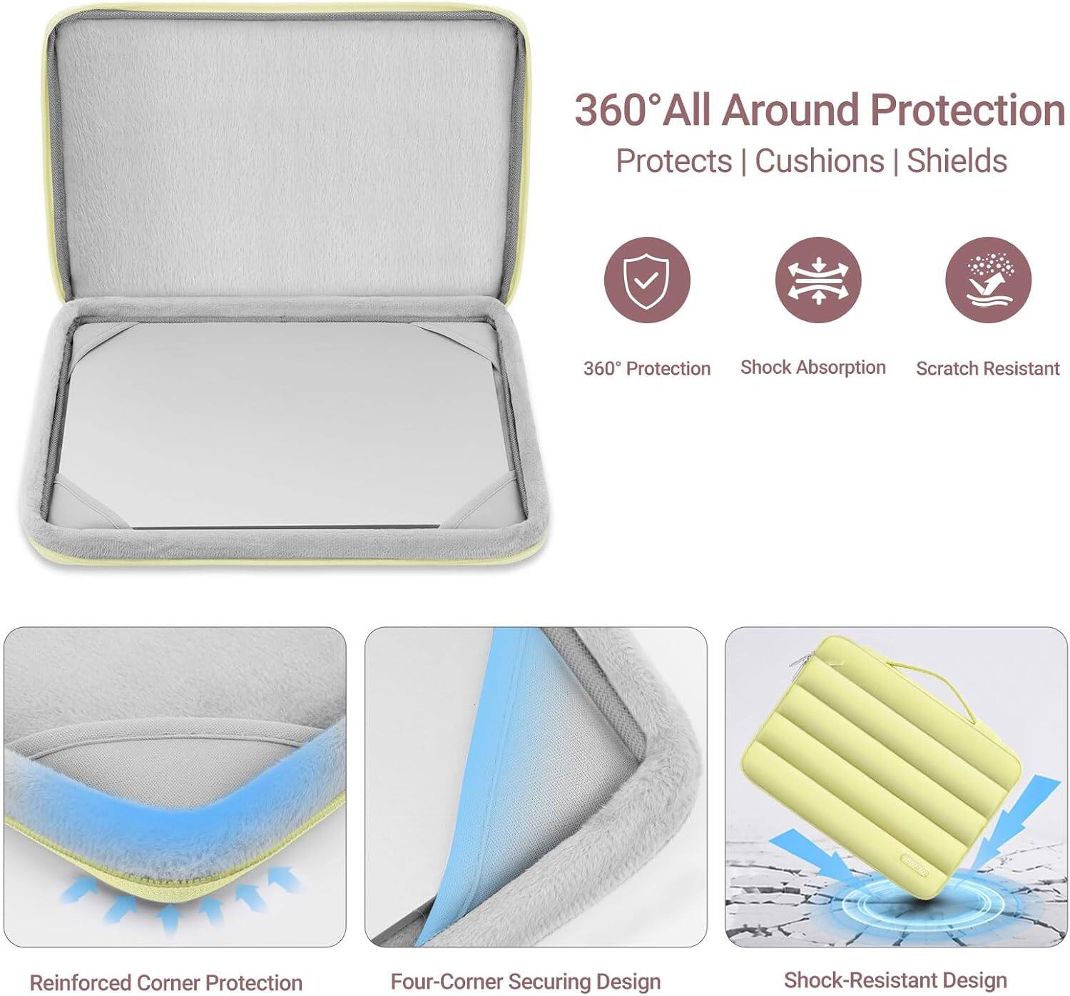 360° All Around Protection Protects | Cushions | Shields

360° Protection
Shock Absorption
Scratch Resistant

Reinforced Corner Protection
Four-Corner Securing Design
Shock-Resistant Design