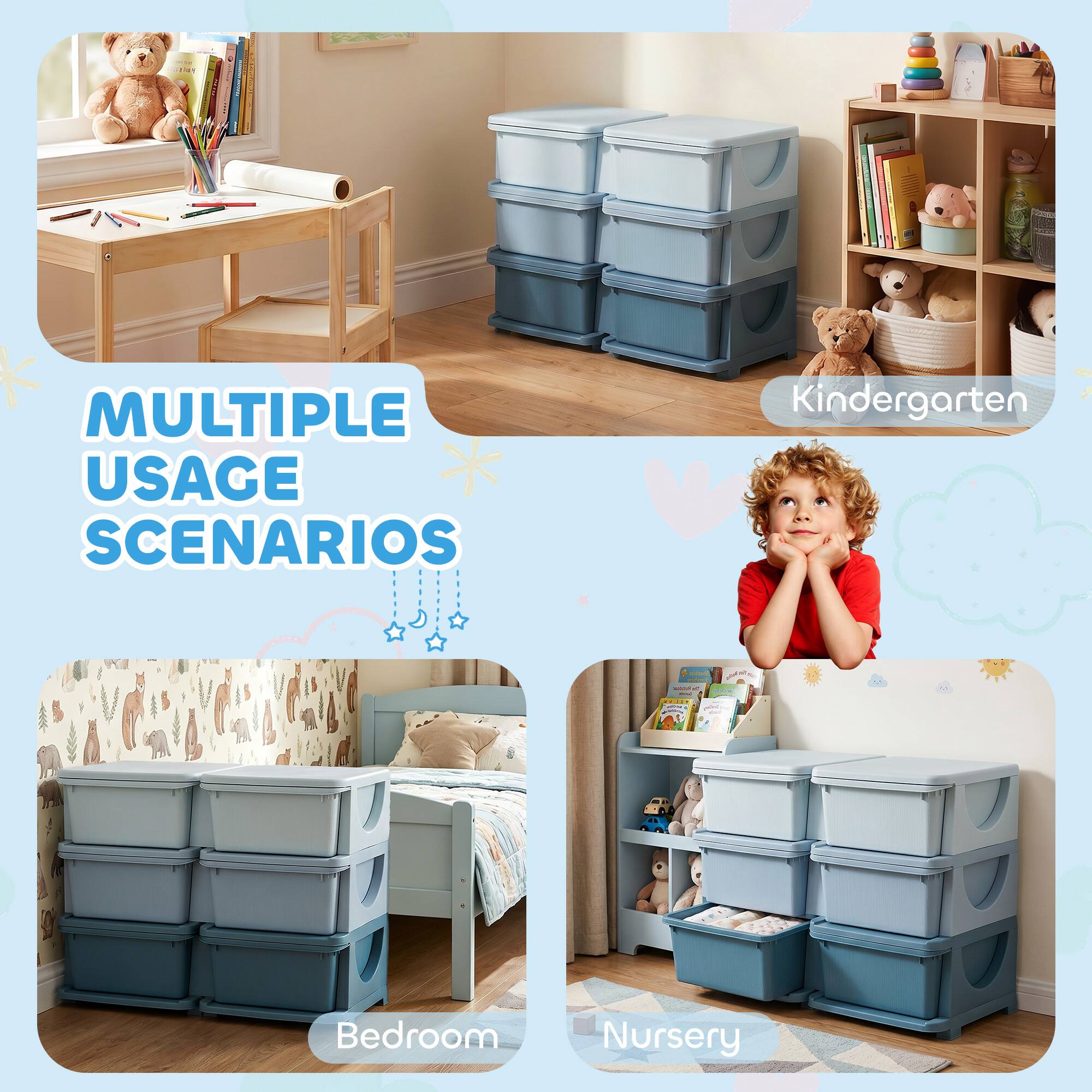 MULTIPLE USAGE SCENARIOS

- Kindergarten
- Bedroom
- Nursery