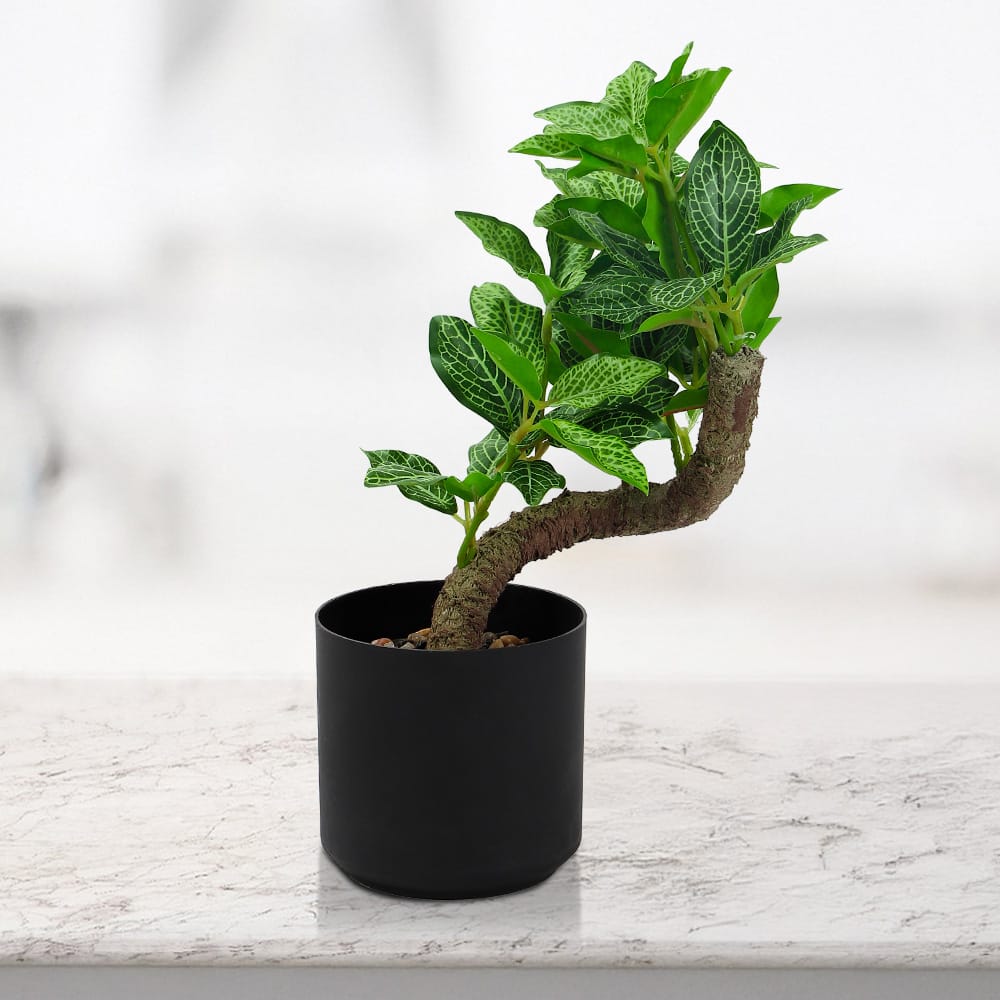 Oumilen - Artificial Plants, Potted Fake Plants with Flowers, Faux Plant Lifelike Flower Plant Ornament