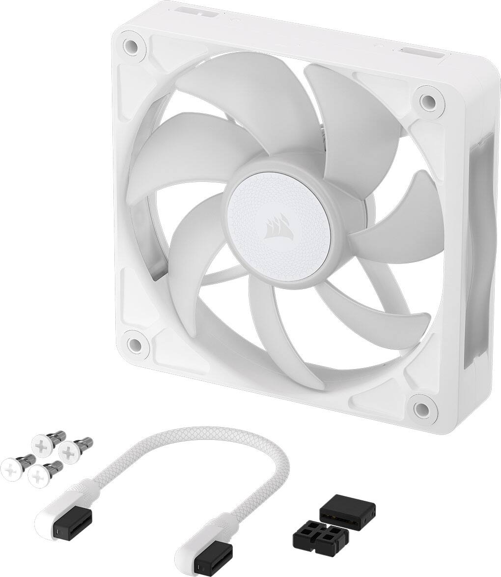 Alt View 16. CORSAIR - iCUE LINK RX120 II RGB 120mm PWM Fan - White.