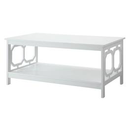 Convenience Concepts - Omega Coffee Table with Shelf - White