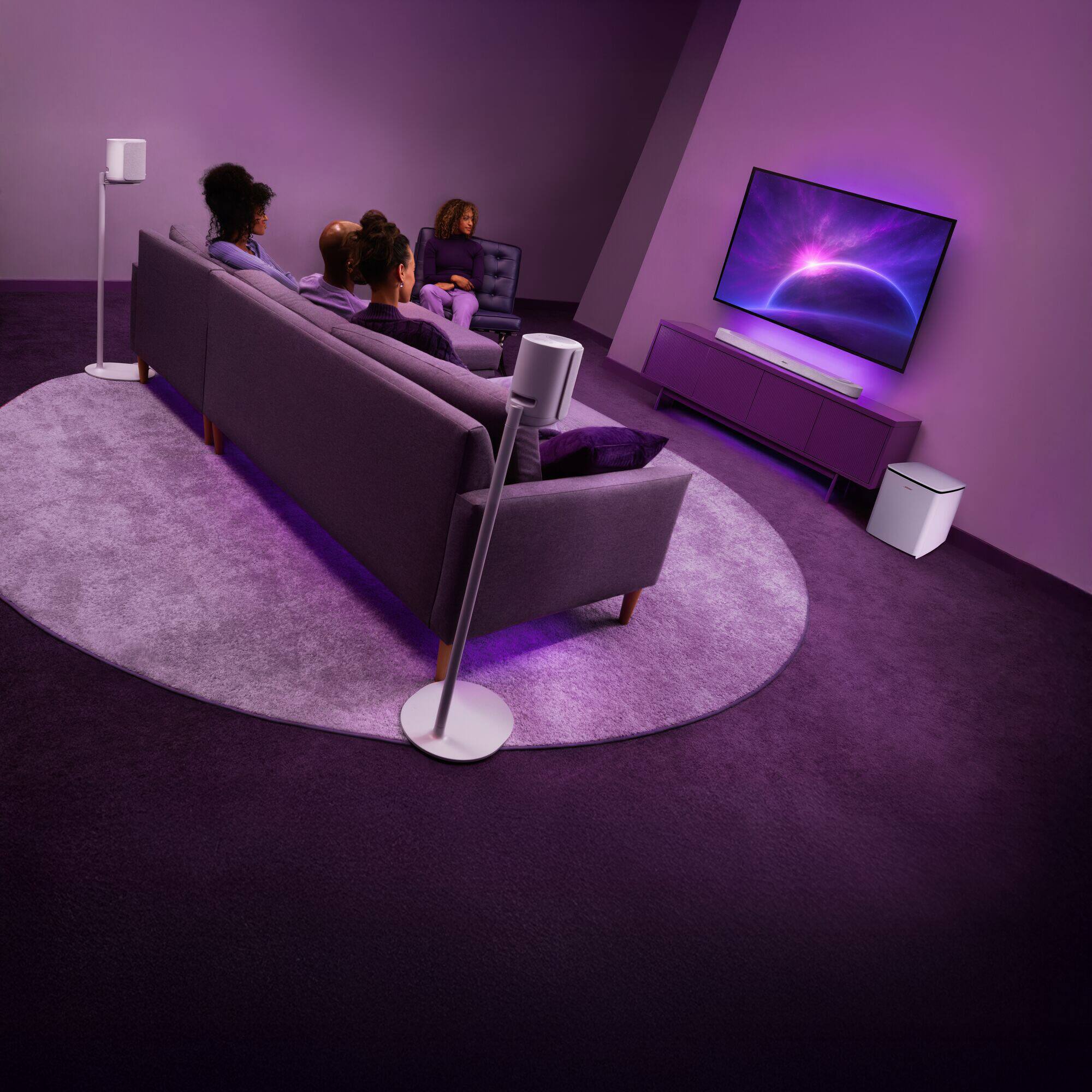 Alt View 14. Bose - Lifestyle Ultra Floor Stand - White Smoke.
