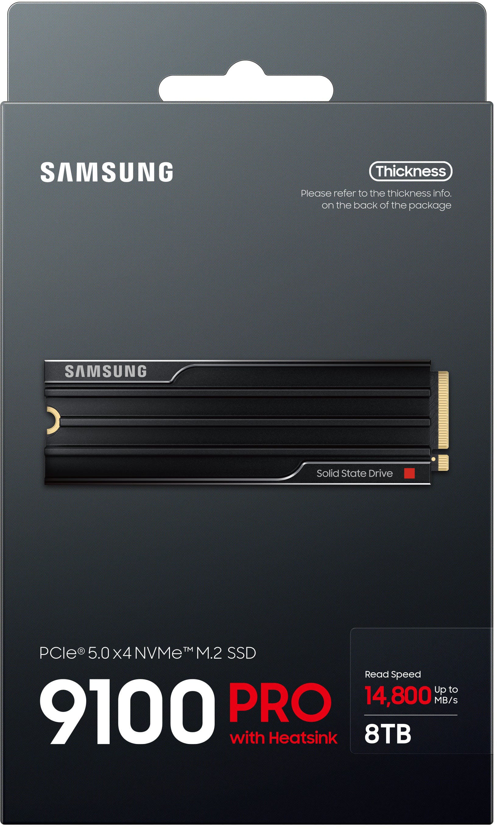 Samsung SSD 9100 PRO with Heatsink 8TB Internal SSD, PCIe 5.0x4 M