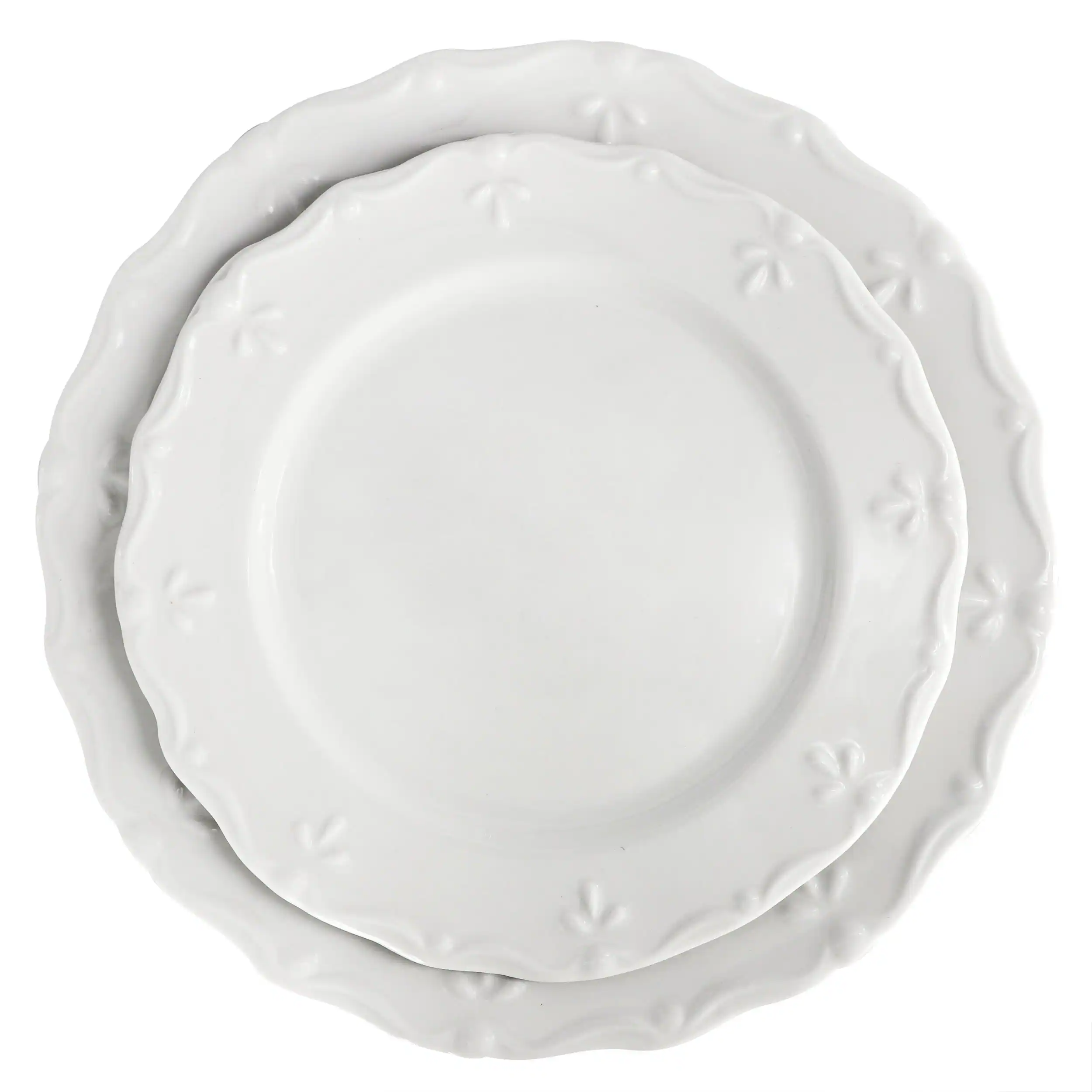 Alt View 1. Elama - Elama Henryi 16 Piece Porcelain Dinnerware Set in White - White.