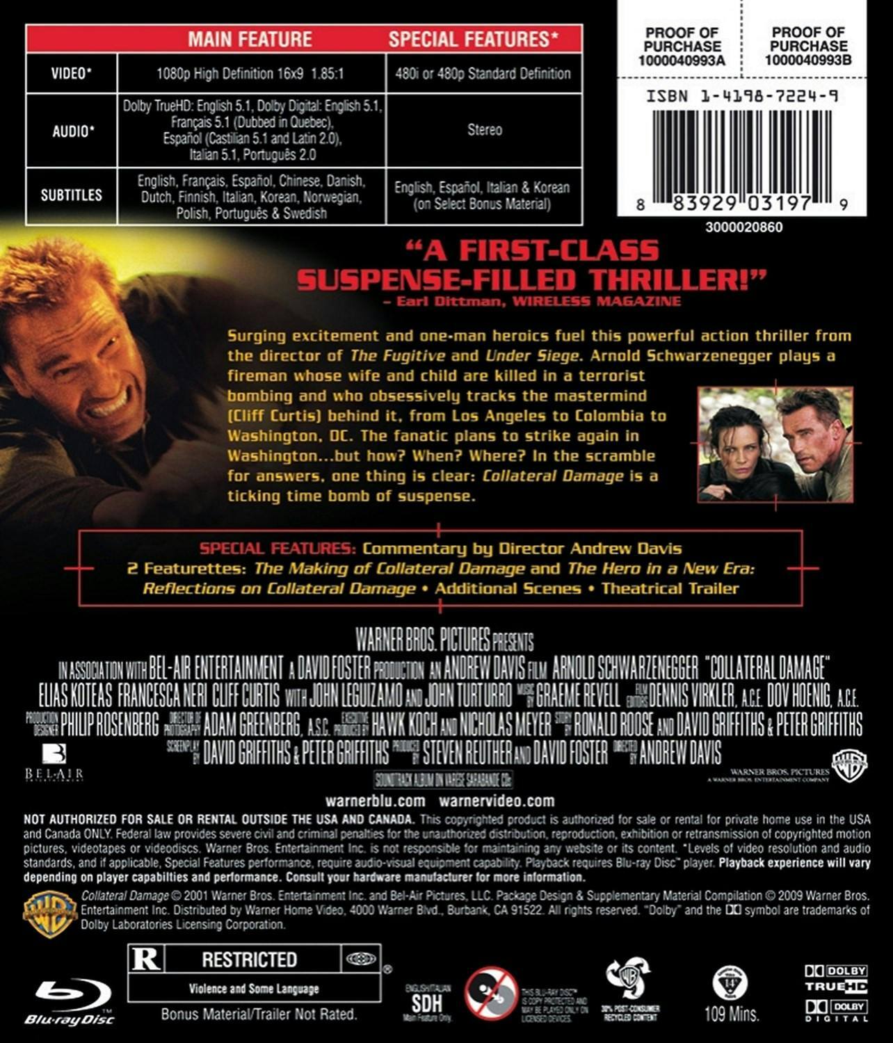 Back. Collateral Damage [Blu-ray].