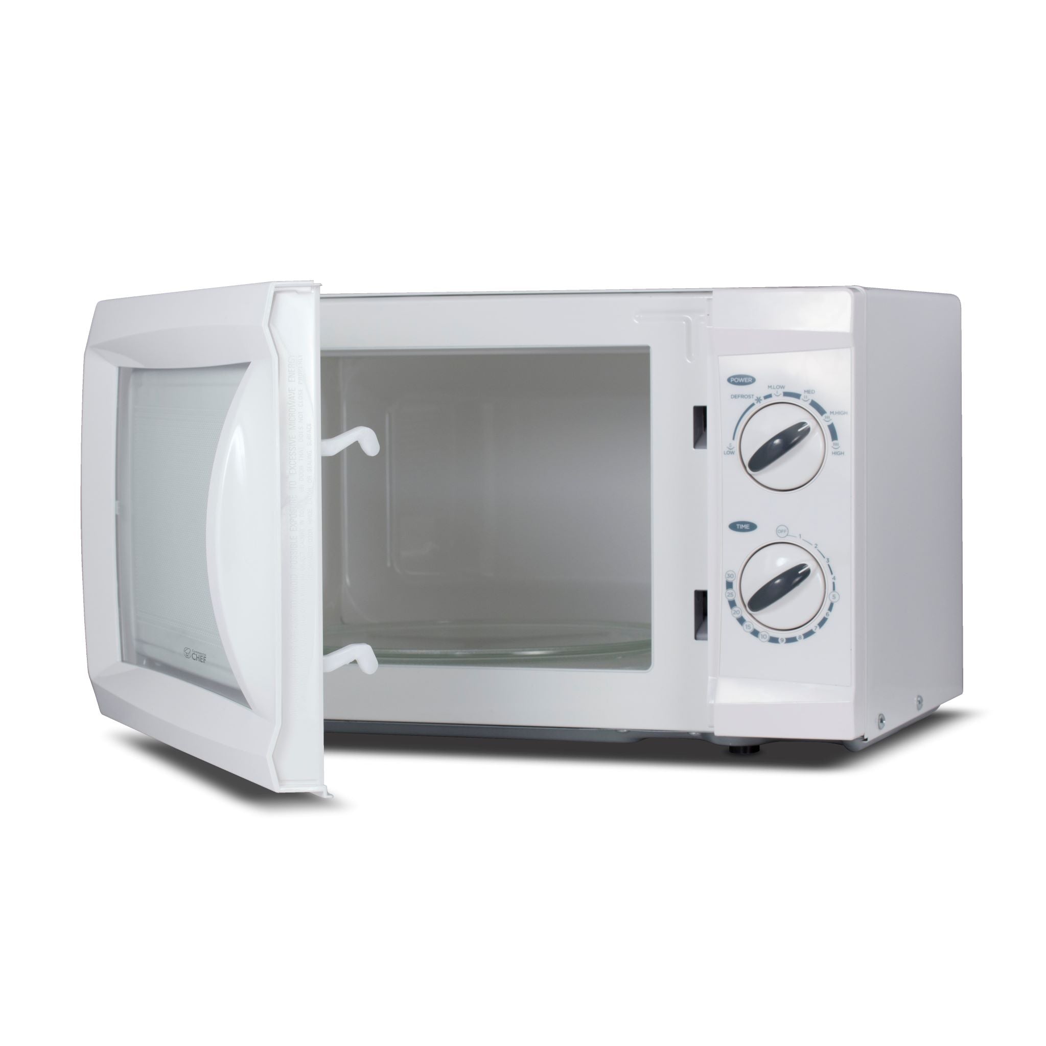 Alt View 2. Commercial Chef - COMMERCIAL CHEF Countertop Microwave Oven 0.6 Cu. Ft. 600W, White - White.