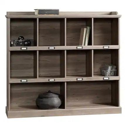 Front. Sauder - Sauder Barrister Lane Bookcase Salt Oak finish - Salt Oak.