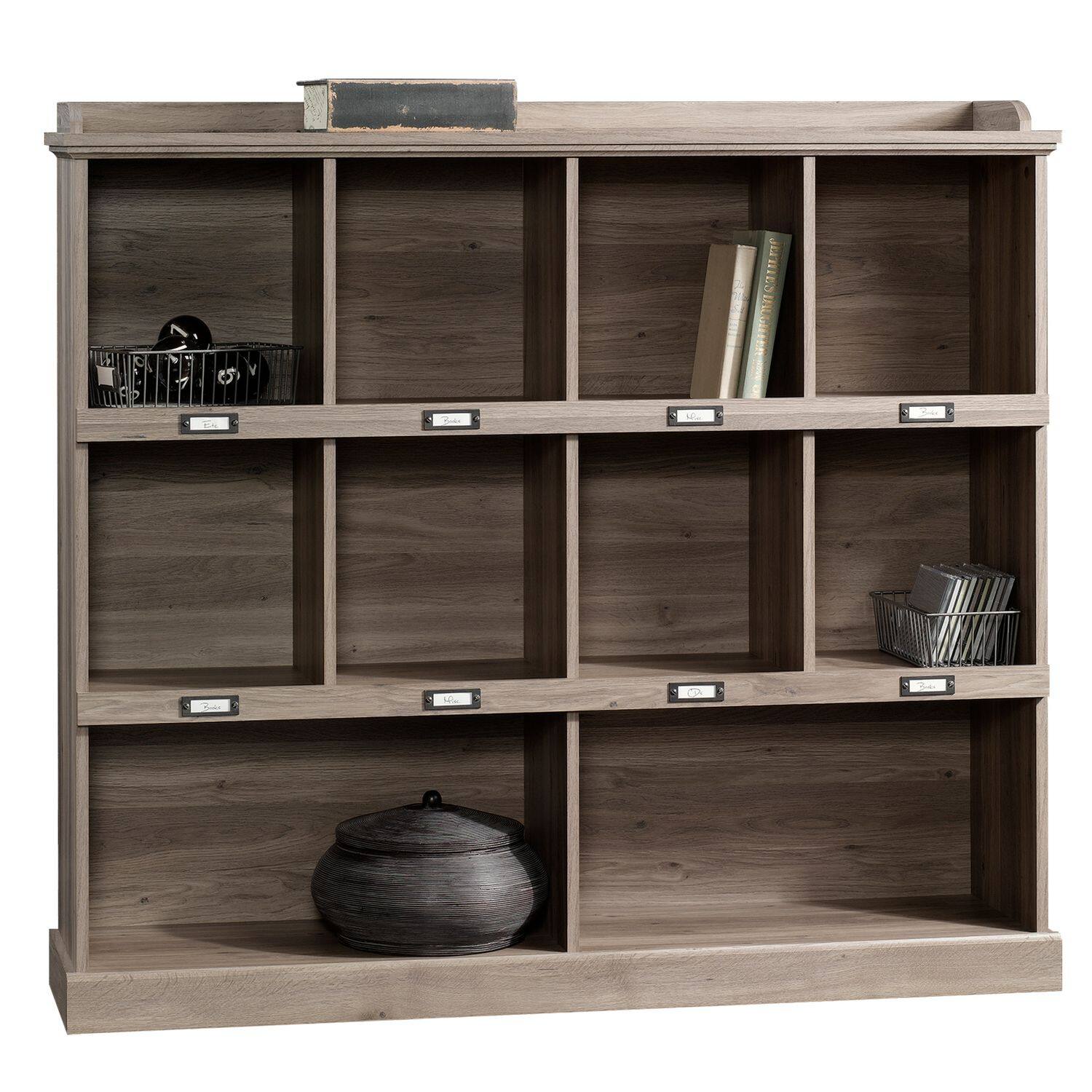Front. Sauder - Sauder Barrister Lane Bookcase Salt Oak finish - Salt Oak.