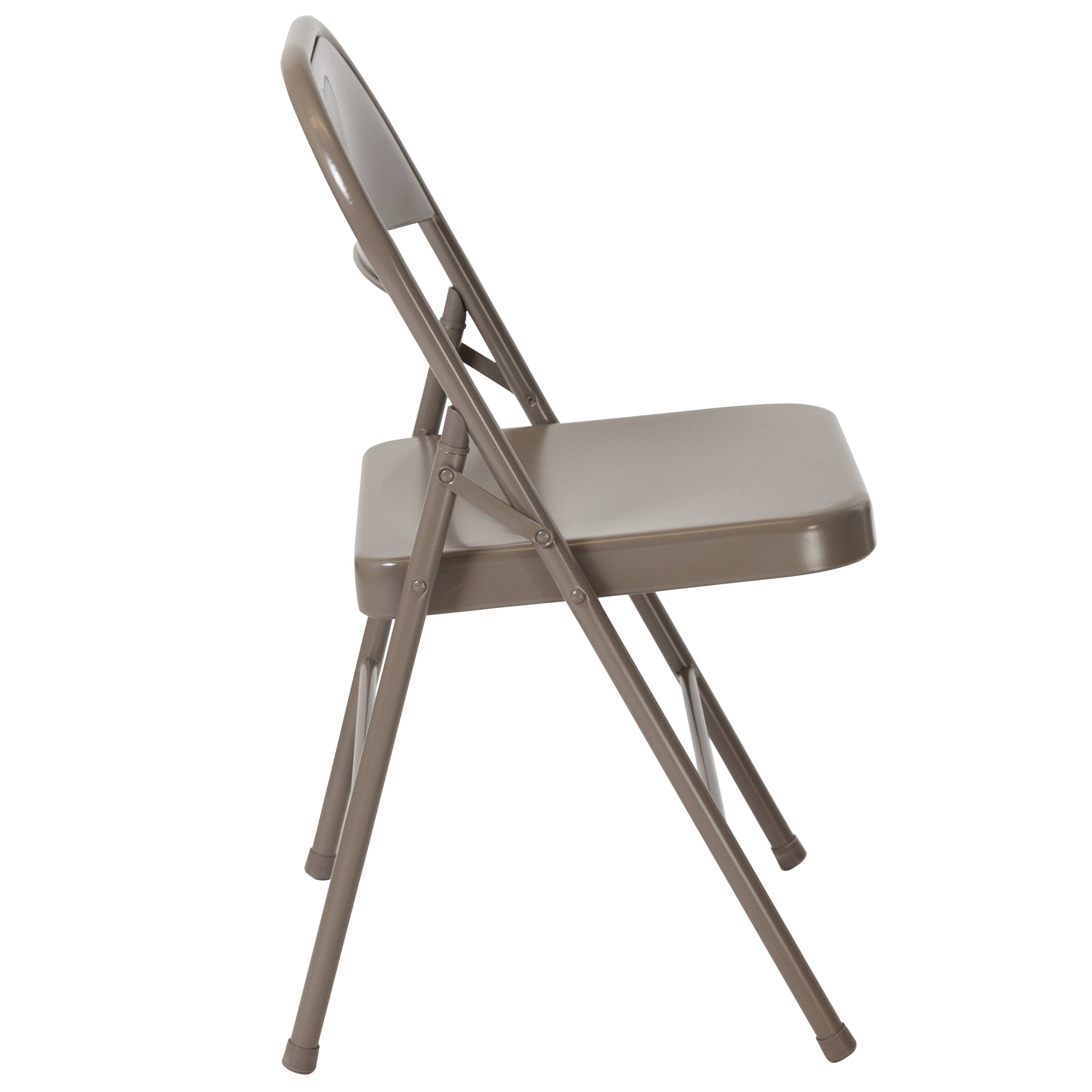 Alt View 7. Emma + Oliver - 2 Pack Home & Office Double Braced Party Events Steel Metal Folding Chair - Gray.