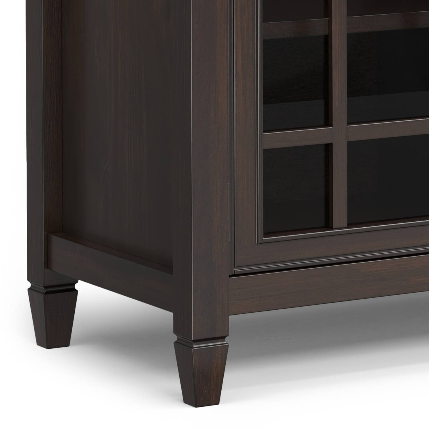 Alt View 8. Simpli Home - Simpli Home Connaught 60 inch Wide Solid Wood Sideboard Buffet in Chestnut Brown - Chestnut Brown.