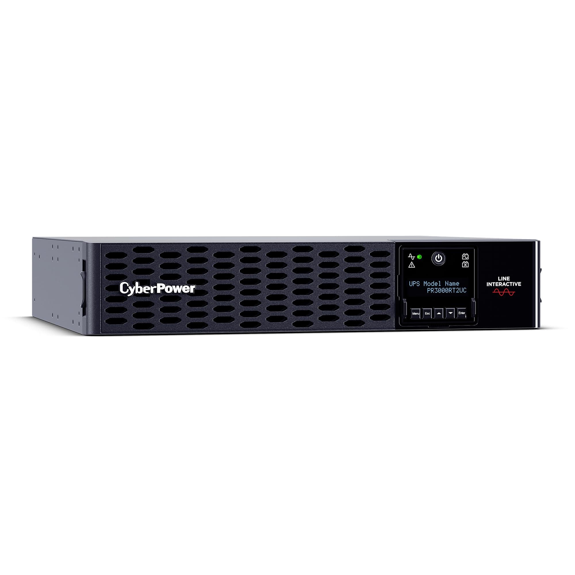 CyberPower - Smart App Sinewave PR3000RT2UC 3000VA Rack/Tower UPS - Black