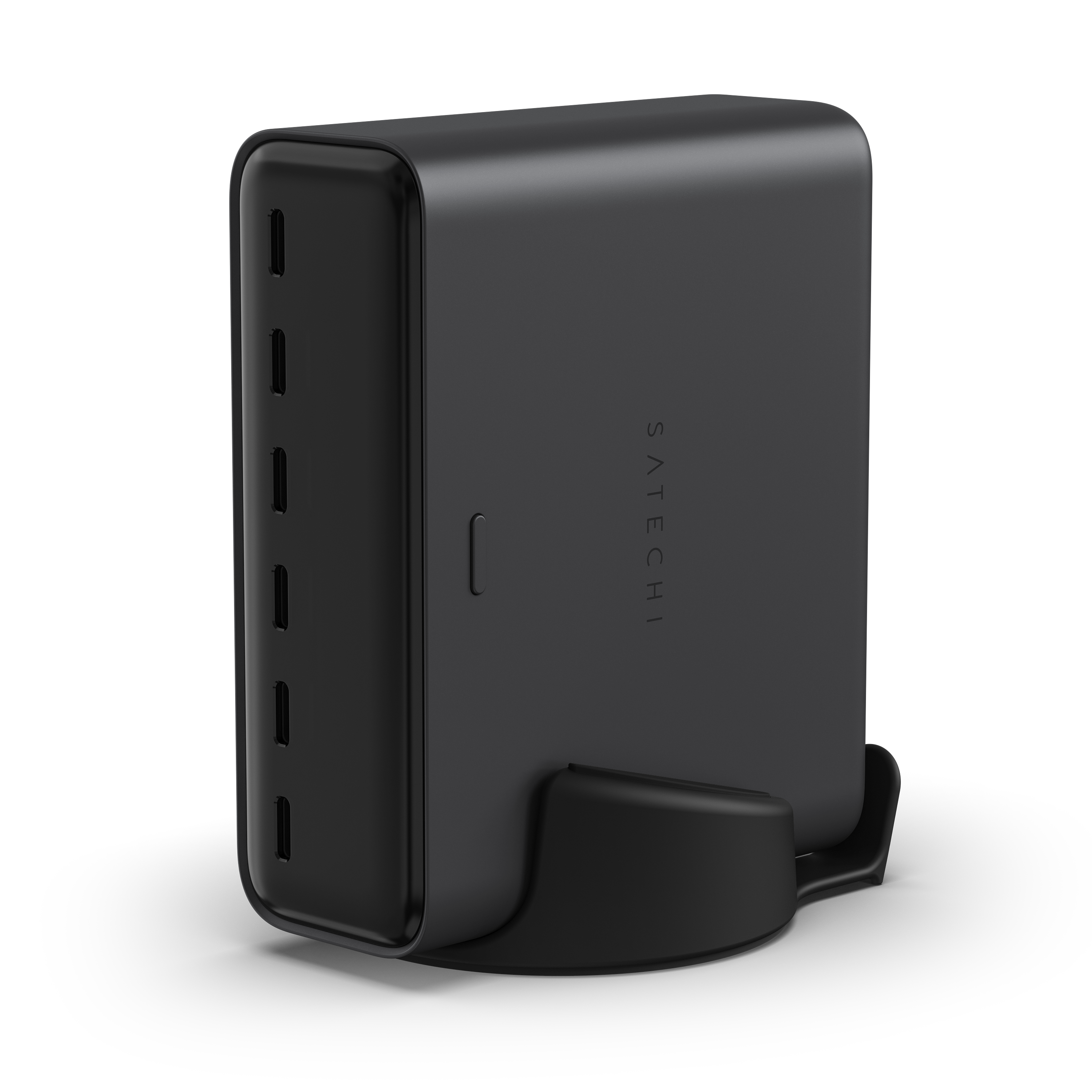 Left. Satechi - ChargeView™ 240W Desktop Charger - Space Black.