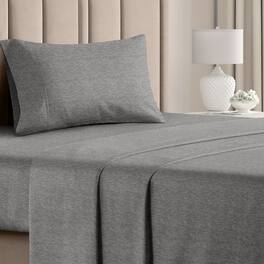 CGK Linens - Luxury Soft 4 Piece Solid Bed Sheet Set - Deep Pocket Fits 8"-16" Mattresses - Twin - Heathered Grey