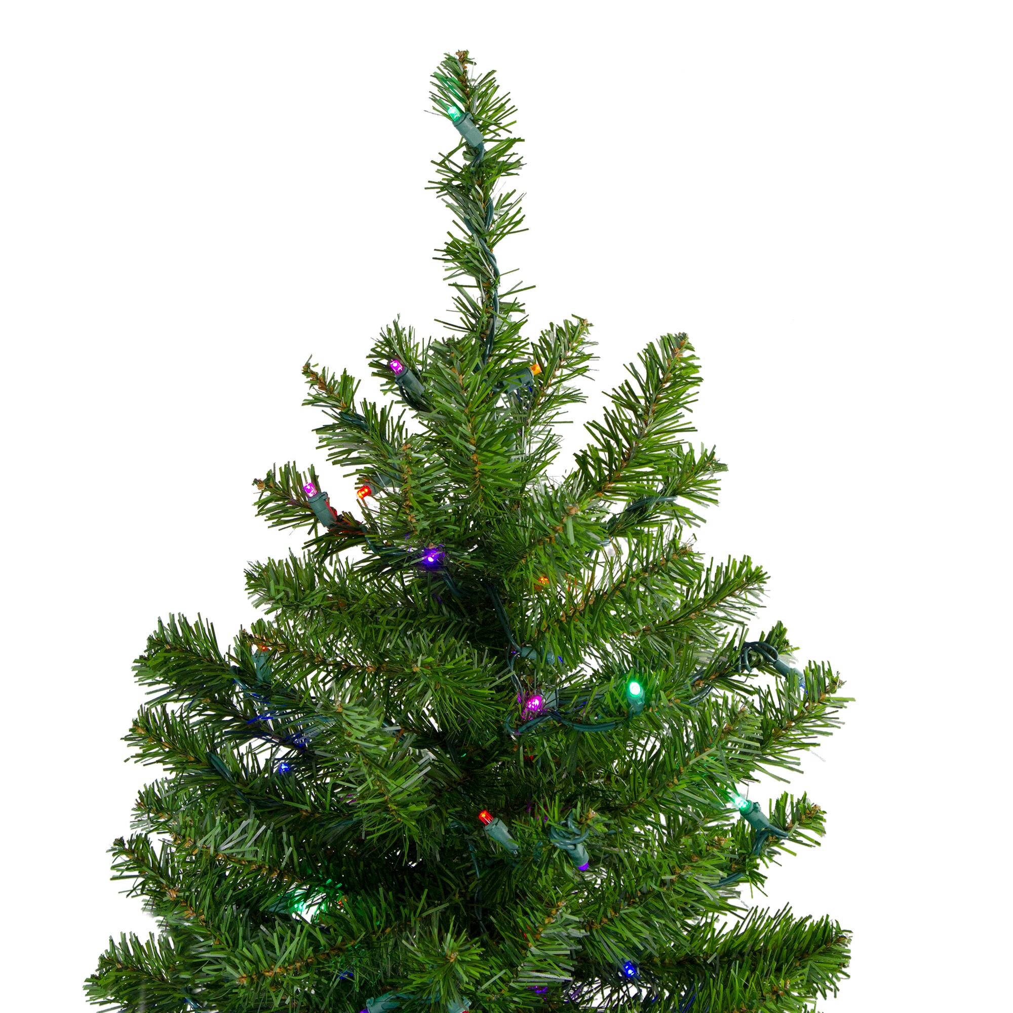 Northlight Pre Lit LED Medium Canadian Pine Artificial Christmas Tree 5 ...