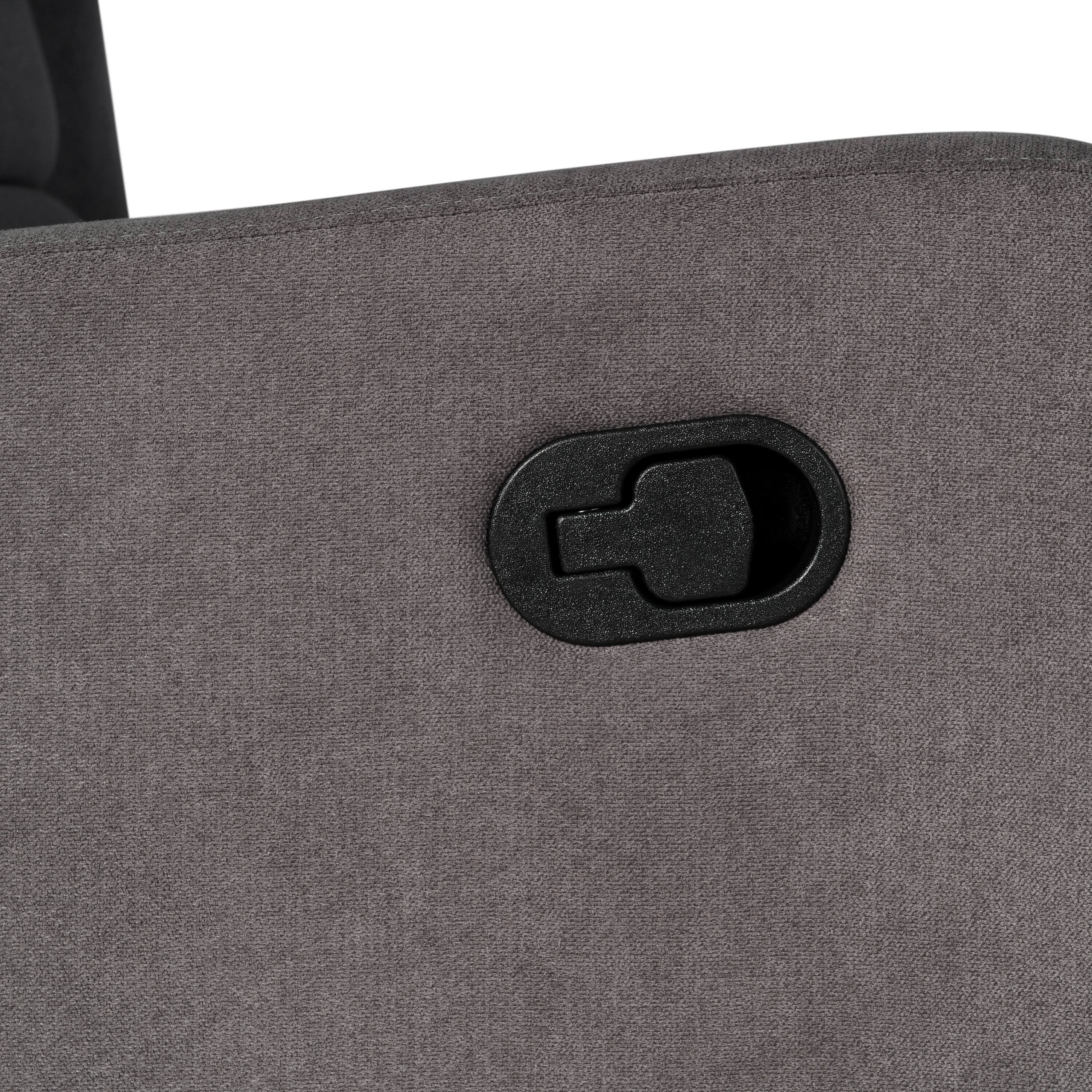 Alt View 10. Emma + Oliver - Wingback Manual Rocking Glider Recliner Chair with 360° Swivel - Dark Gray.