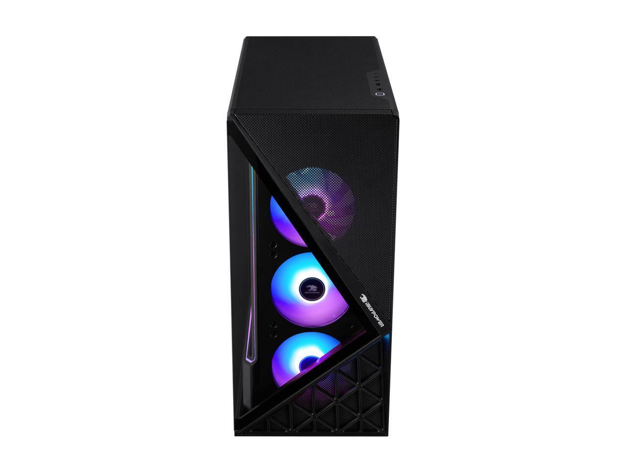 Alt View 4. iBUYPOWER - iBUYPOWER Slate Gaming PC Desktop - Intel Core Ultra 7 265F, NVIDIA GeForce RTX 5060Ti 8GB, 16GB DDR5 RAM, 1TB NVMe SSD - Black.
