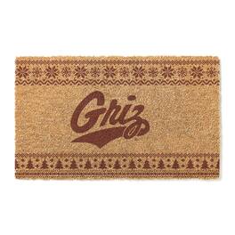 Jardine - Montana Grizzlies 18" x 30" Holiday Coir Doormat - Brown