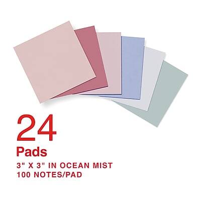 24 Pads  
3" x 3" in Ocean Mist  
100 Notes/Pad
