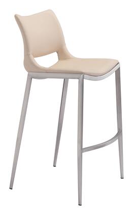 Hivvago - Ace Barstool (Set of 2) - Light Pink & Silver