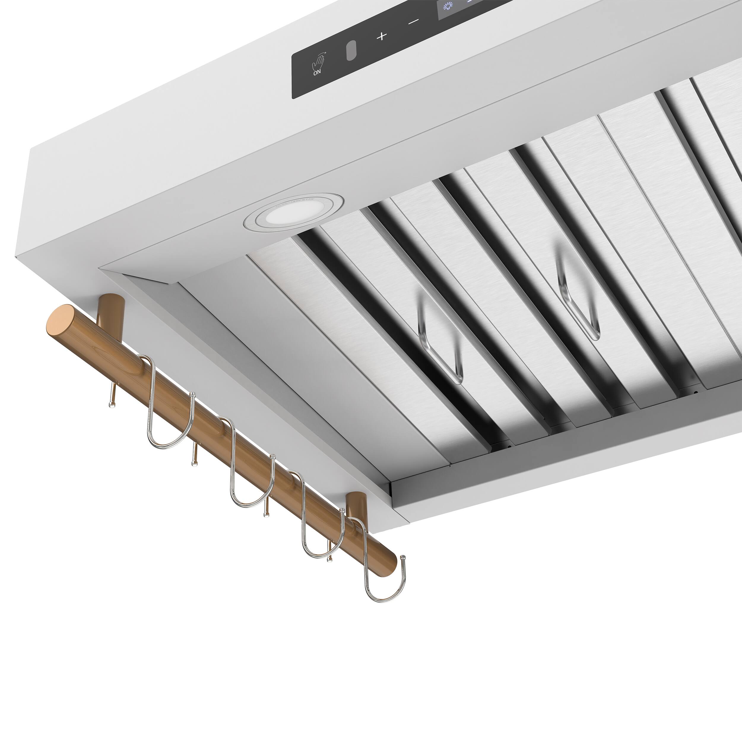 Alt View 4. Forno Appliances - Venezia 30" Wall-Mounted Range Hood with Touch Controls and Baffle Filters - White.
