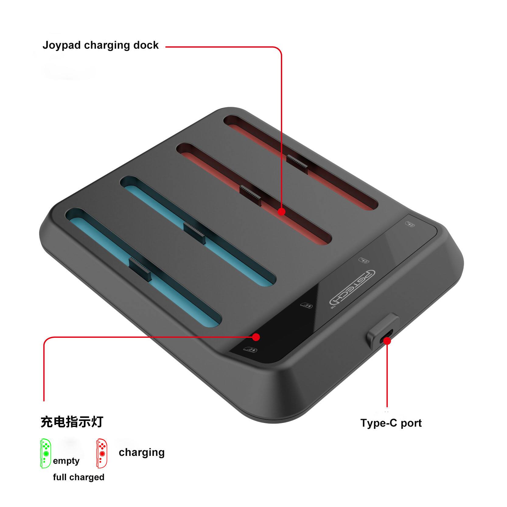Joypad charging dock

Type-C port

充电指示灯
empty
charging
full charged