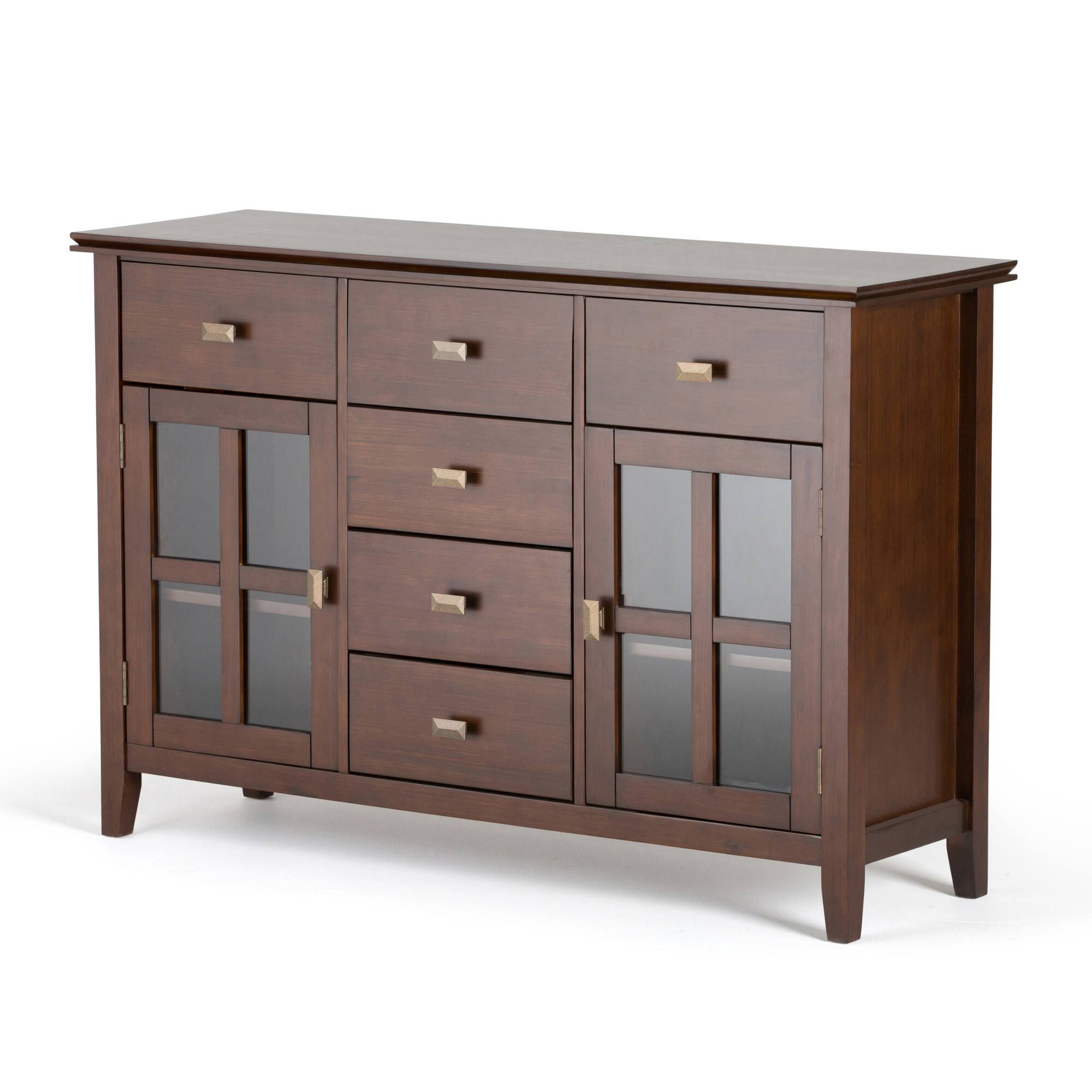 Angle. Simpli Home - Artisan Sideboard Buffet - Russet Brown.