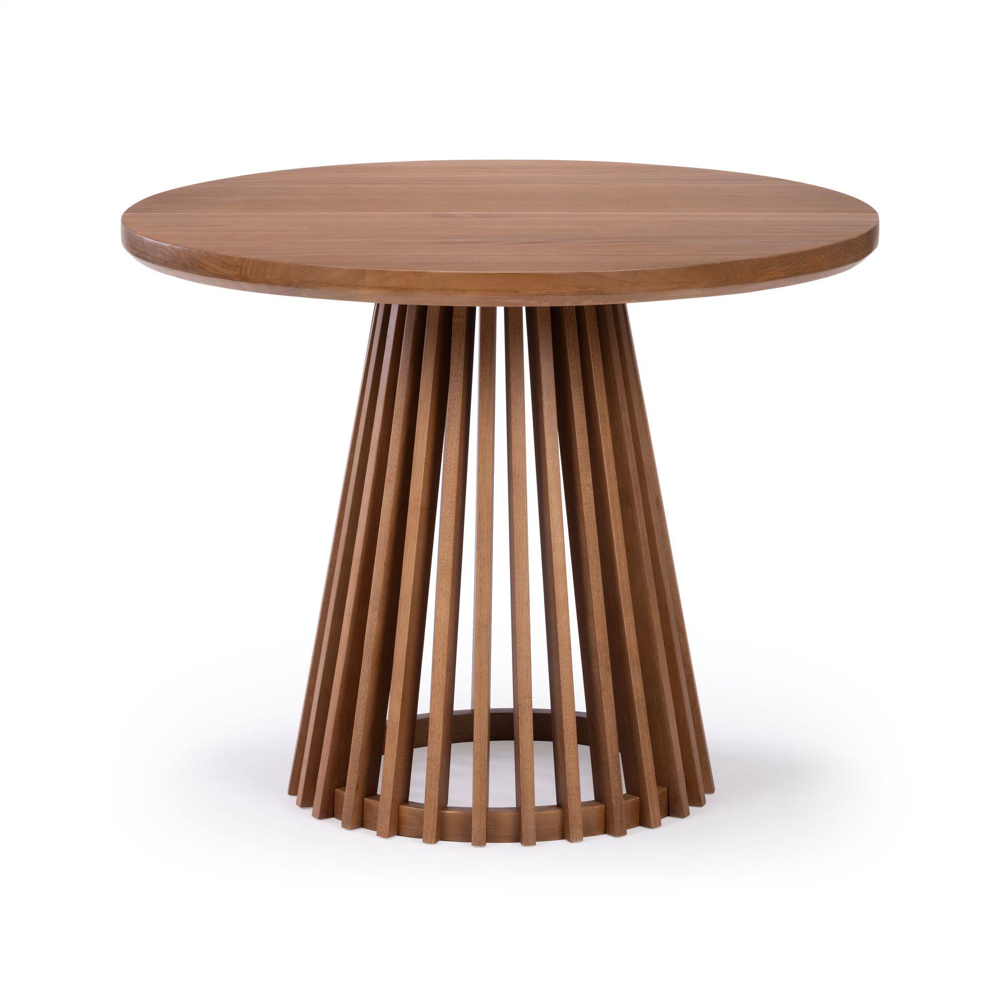 Alt View 2. Plank+Beam - Lido Round Dining Table (38in / 966mm)|| Pecan - Pecan.