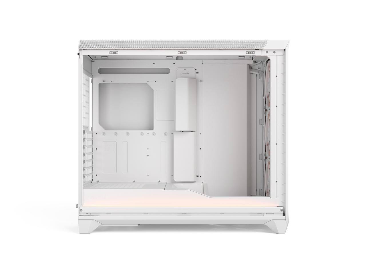 Alt View 7. Fractal Design - Fractal Design Meshify 3 XL Ambience Pro RGB E-ATX Full Tower PC Case -  White Chassis with Clear TG Side Panel - White.