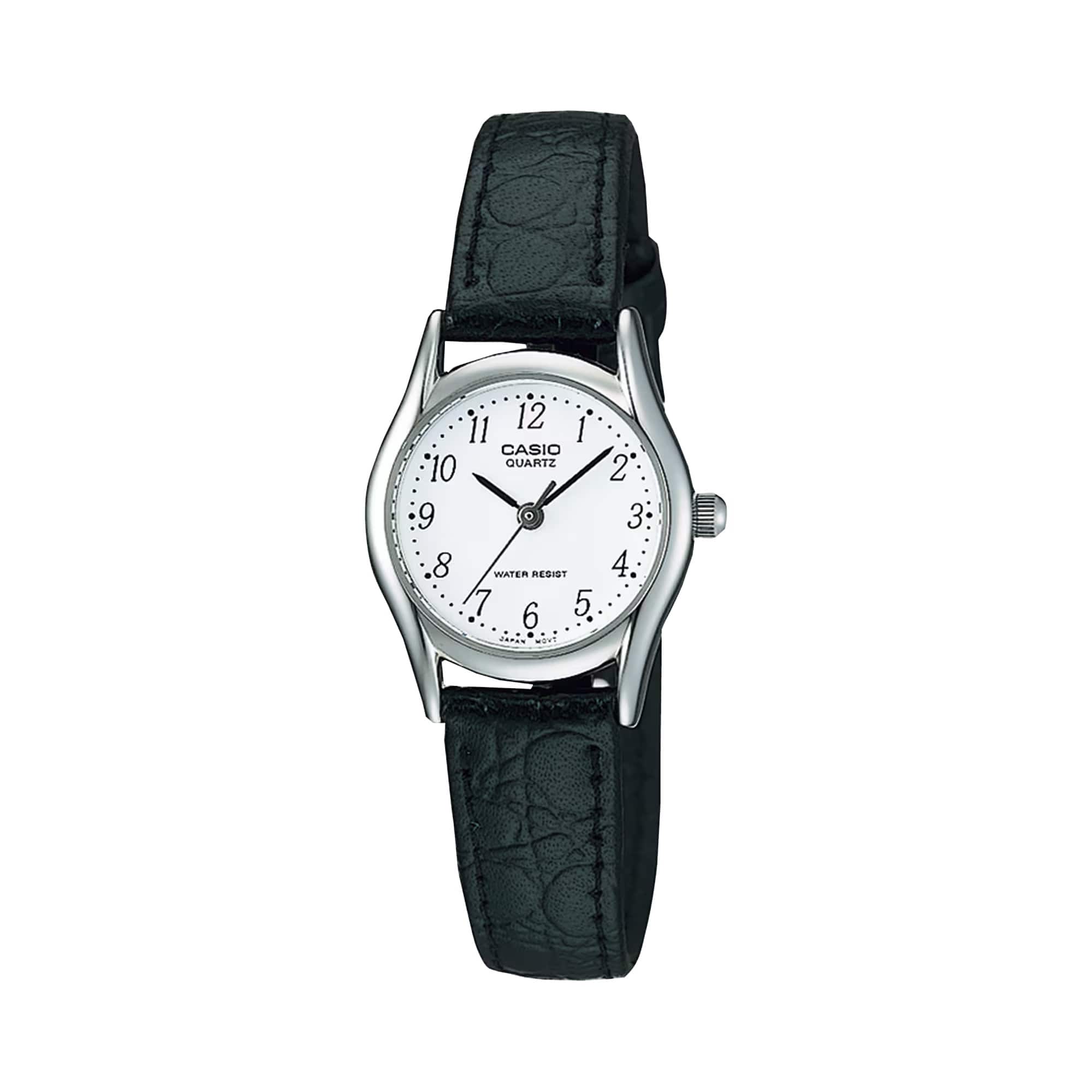 Casio - Women’s Leather Watch with White Dial - LTP-1094E-7BRDF - Black price history on PriceWatchPro