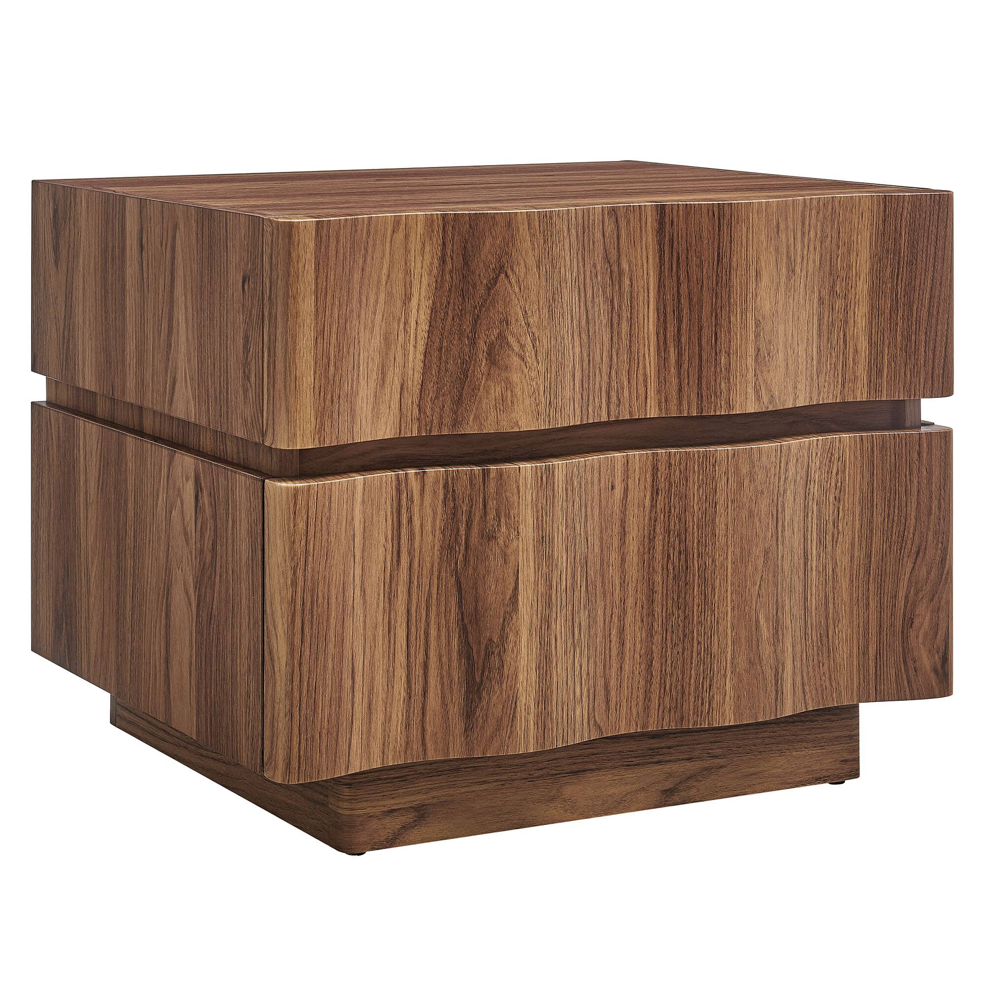 Angle. Modway - Isola 2 Drawer Nightstand by Modway - Walnut.