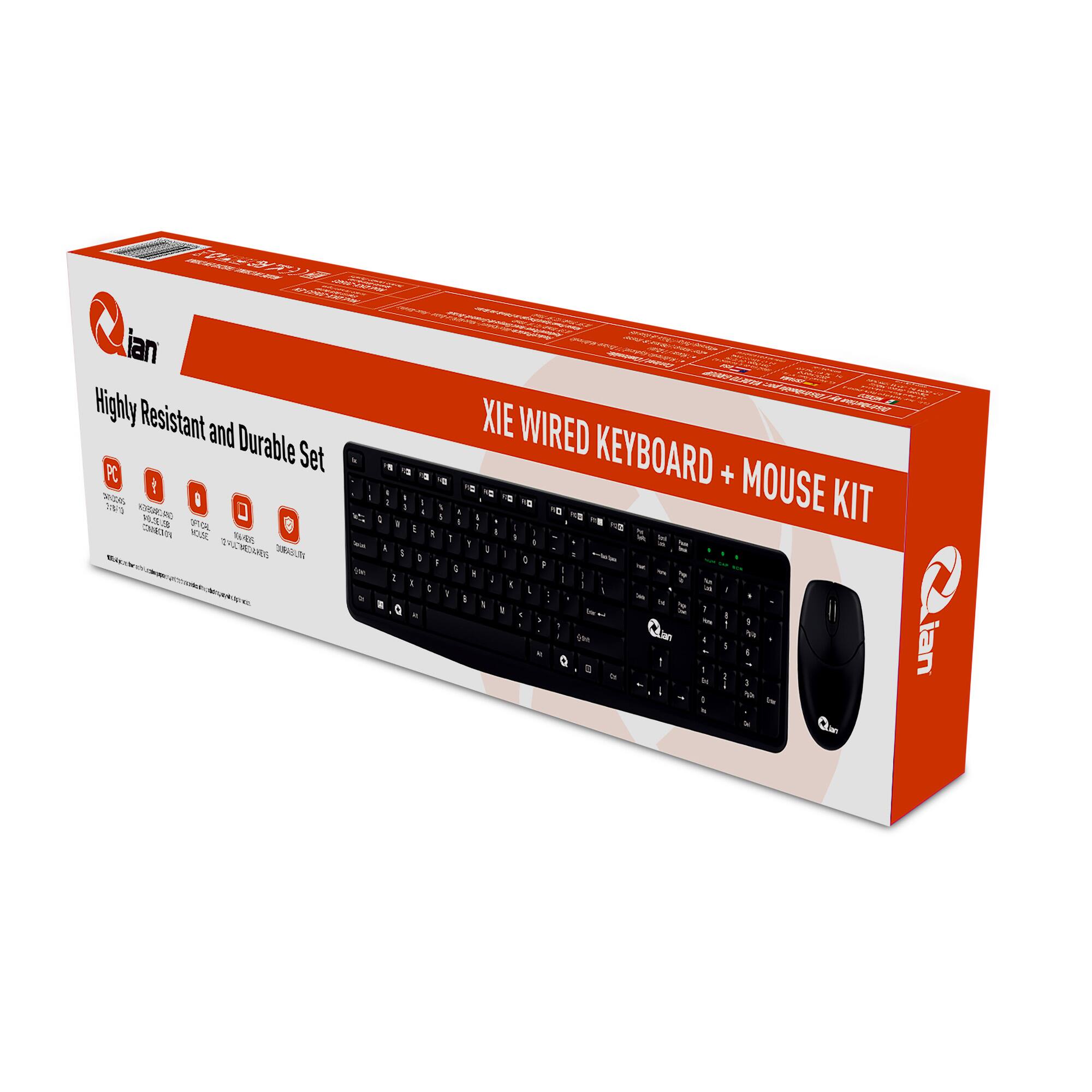 Highly Resistant and Durable Set

XIE WIRED KEYBOARD + MOUSE KIT

PC
KEYBOARD
MOUSE
OPTICAL
CHERRY MX
KEYS
104
KEYS
WIRELESS
CONNECTIVITY

ian