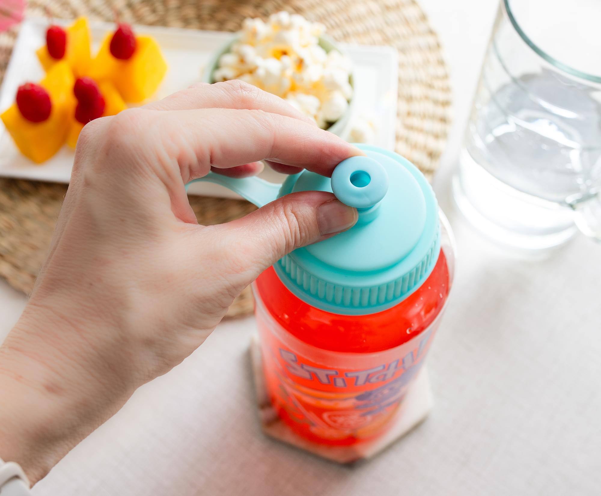 Alt View 3. Silver Buffalo - Disney Lilo & Stitch Bubble Tea Water Bottle With Sports Cap | Holds 34 Ounces - Blue.