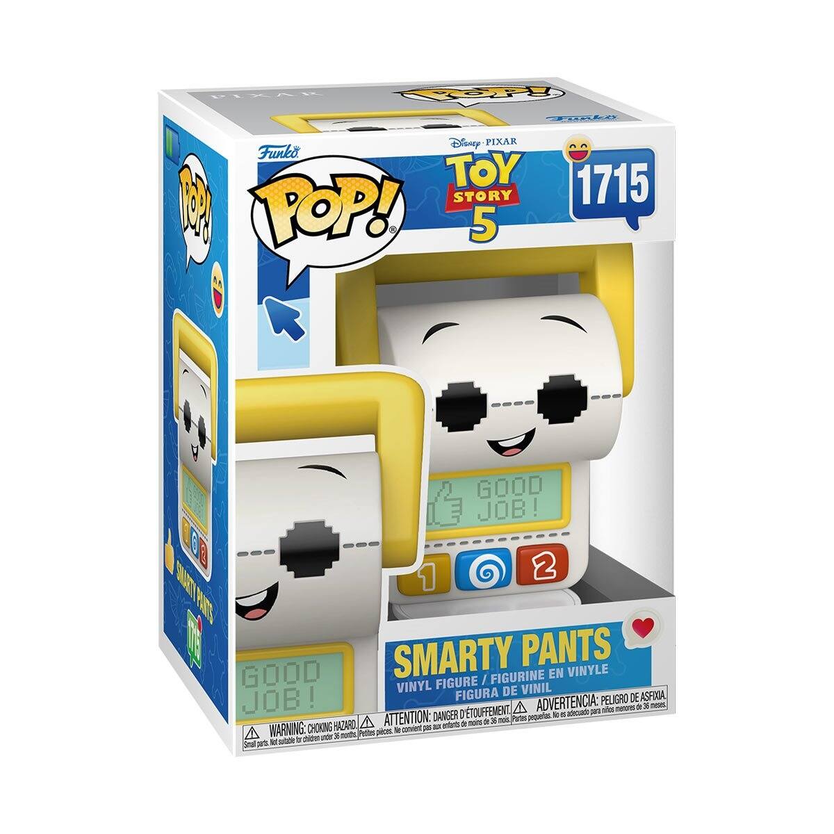 HLXAE Fy CTR Disney PIXAR Funko TOY STORY POP! 5 S 1715 GOOD JOB! 1 2 SAT PATT SMARTY PANTS VINYLE GOOD FIGURINE EN FIGURE / VINYL DE VINIL JOB! FIGURA PELIGRO DE ASFIXIA, D'TOUFFEMENT. ADVERTENCIA: pan mes - dI meses DANGER pequerios - a adecualo HAZARD, A ATTENTION: - enterts a - de 3 mois Partes A WARNING: CHOKING Prttes piCEL & carvient 20 chieen ude x nurts M site Y Sm