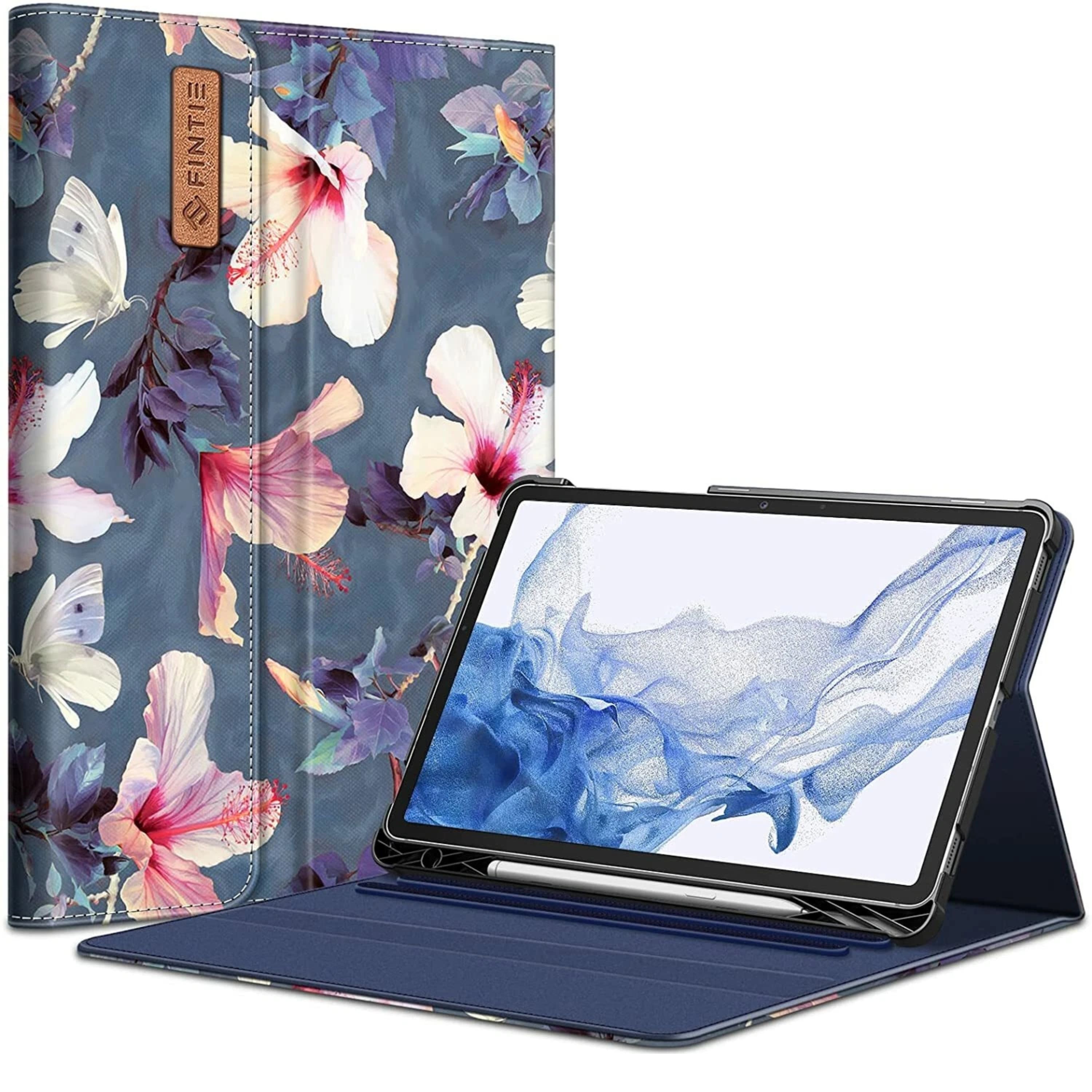 Kitcheniva - Portfolio Case For Samsung Galaxy Tab S8 11" 2022 And Tab S7 11" Slim Business Protective Cover - Blooming Hibiscus