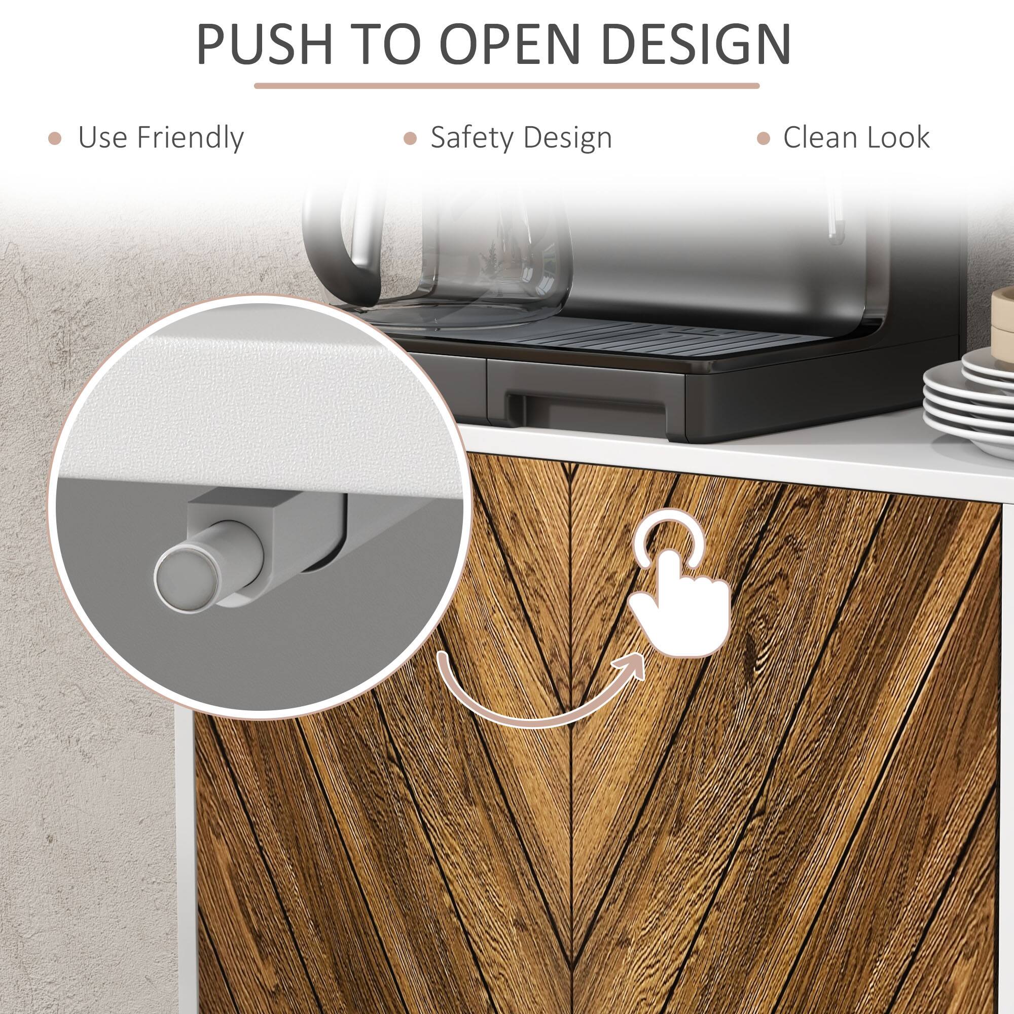 PUSH TO OPEN DESIGN

Use Friendly
Safety Design
Clean Look