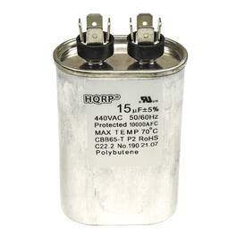 HQRP - 15 uF 370-440 V Oval CBB65 Motor Run Capacitor for HVAC Blower Compressor Furnace