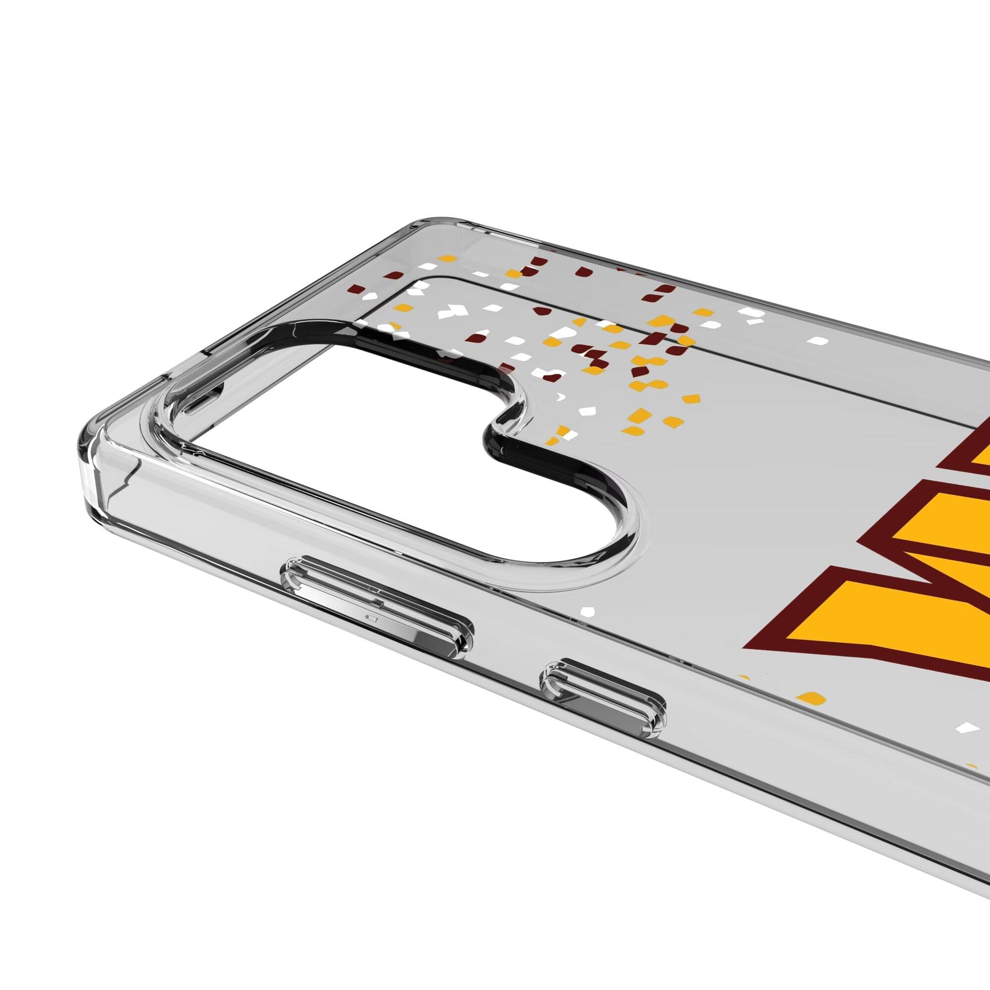 Alt View 2. Keyscaper - Washington Commanders Galaxy Clear Case with Confetti Design - S22 - Multicolor.