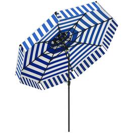 Outsunny - 8.6FT Patio Umbrella UPF 30+ Vented Market Umbrella - Navy Blue