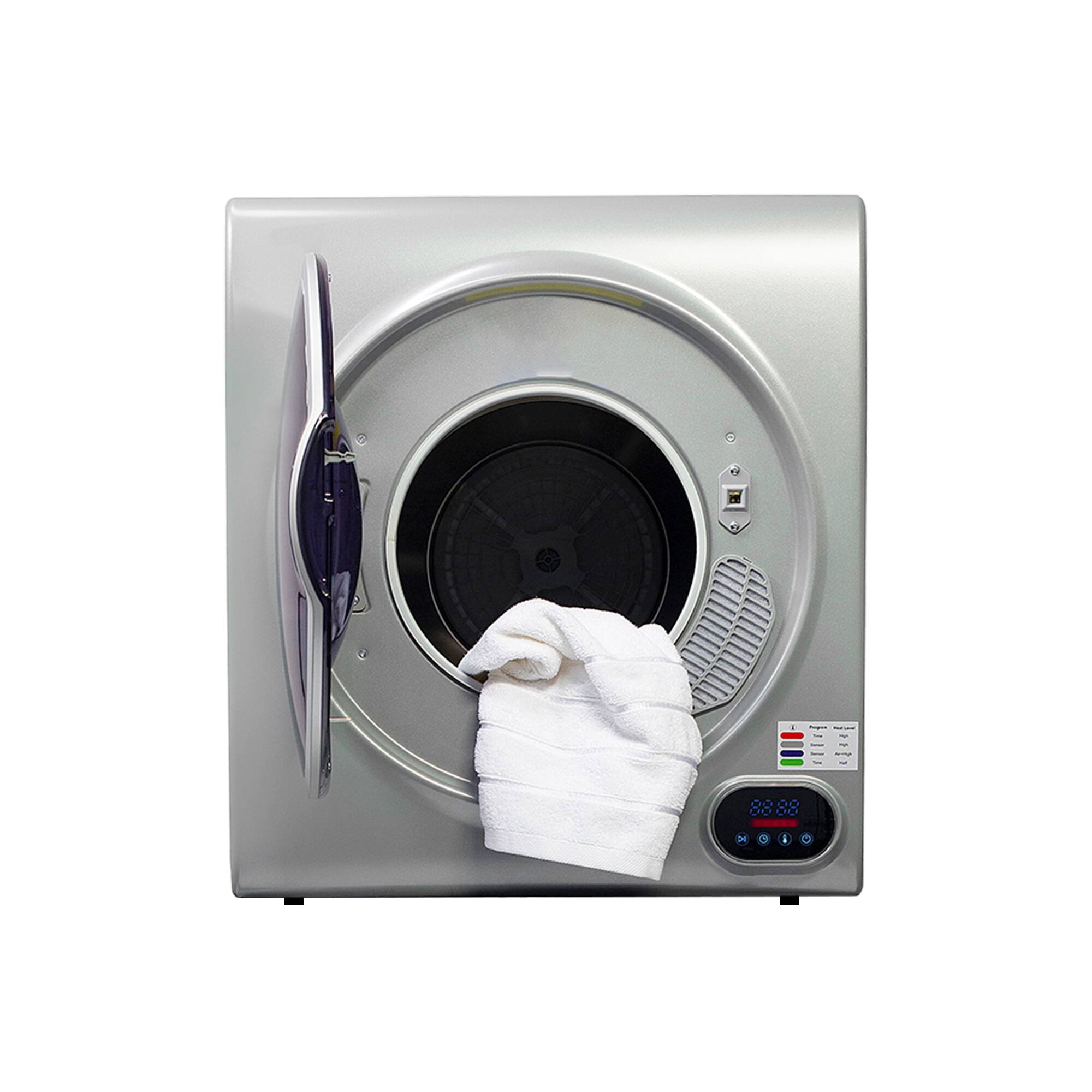 Angle. Equator - Equator ED 852 Premium Compact 3.5 cu.ft./13lbs Vented Sensor Electric Dryer Bottom Control Digital 110V/1500W - Silver.