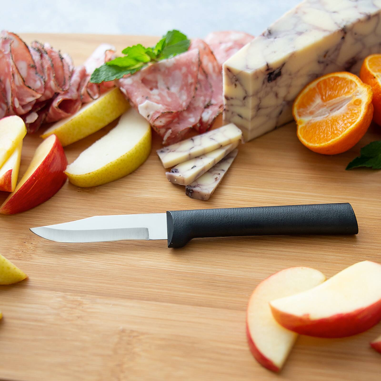 Alt View 3. Rada - Cutlery 2.5-Inch Peeling Paring Knife Set of 2, Black Handles & Quick Edge Knife Sharpener - Black.
