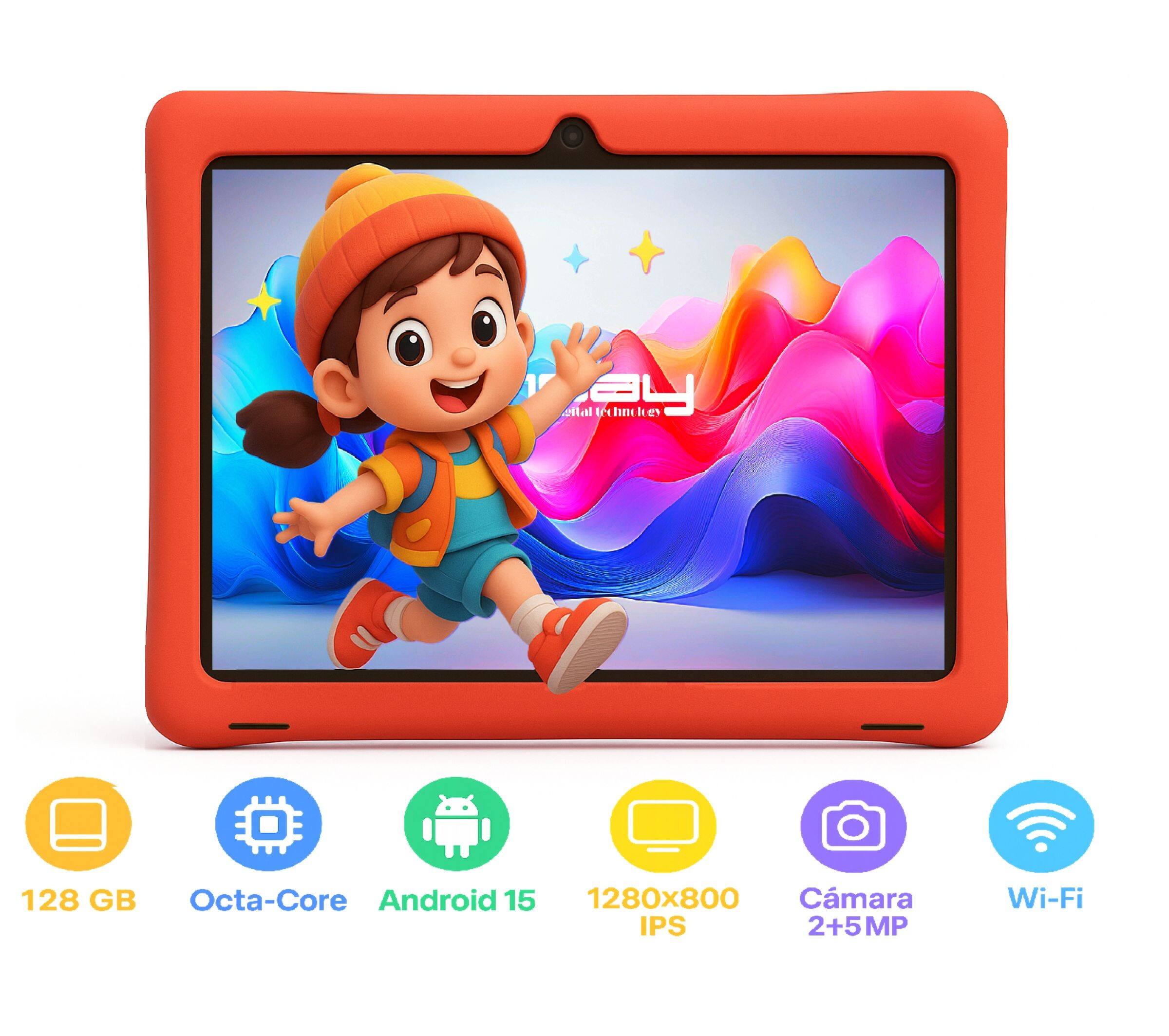 - 128 GB
- Octa-Core
- Android 15
- 1280x800 IPS
- Cámara 2+5MP
- Wi-Fi