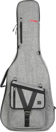 Gator Frameworks - Transit Series Acoustic Guitar Gig Bag with Rigid Interior Frame and Weather-Resistant Exterior - Light Gray