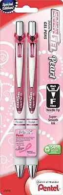 Pentel - EnerGel Pearl Deluxe RTX Retractable Liquid Gel Pen, Fine Point, 2/Pack - Black Ink