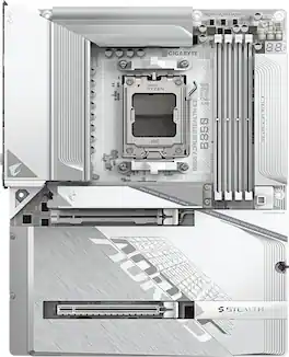 GIGABYTE - B850 AORUS STEALTH ICE (Socket AM5) AMD B850 ATX DDR5 Wi-Fi 7 Motherboard - White
