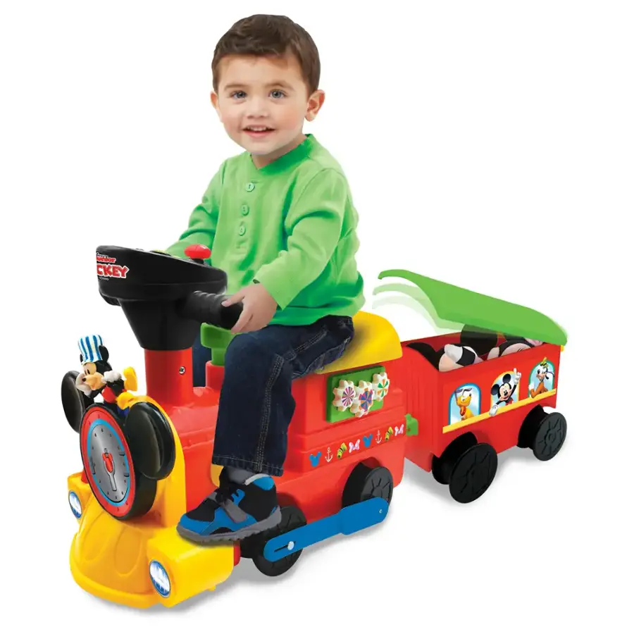 Alt View 14. Kiddieland - Disney Mickey Mouse 2-in-1 Battery-Powered Ride-on Choo Choo Train.