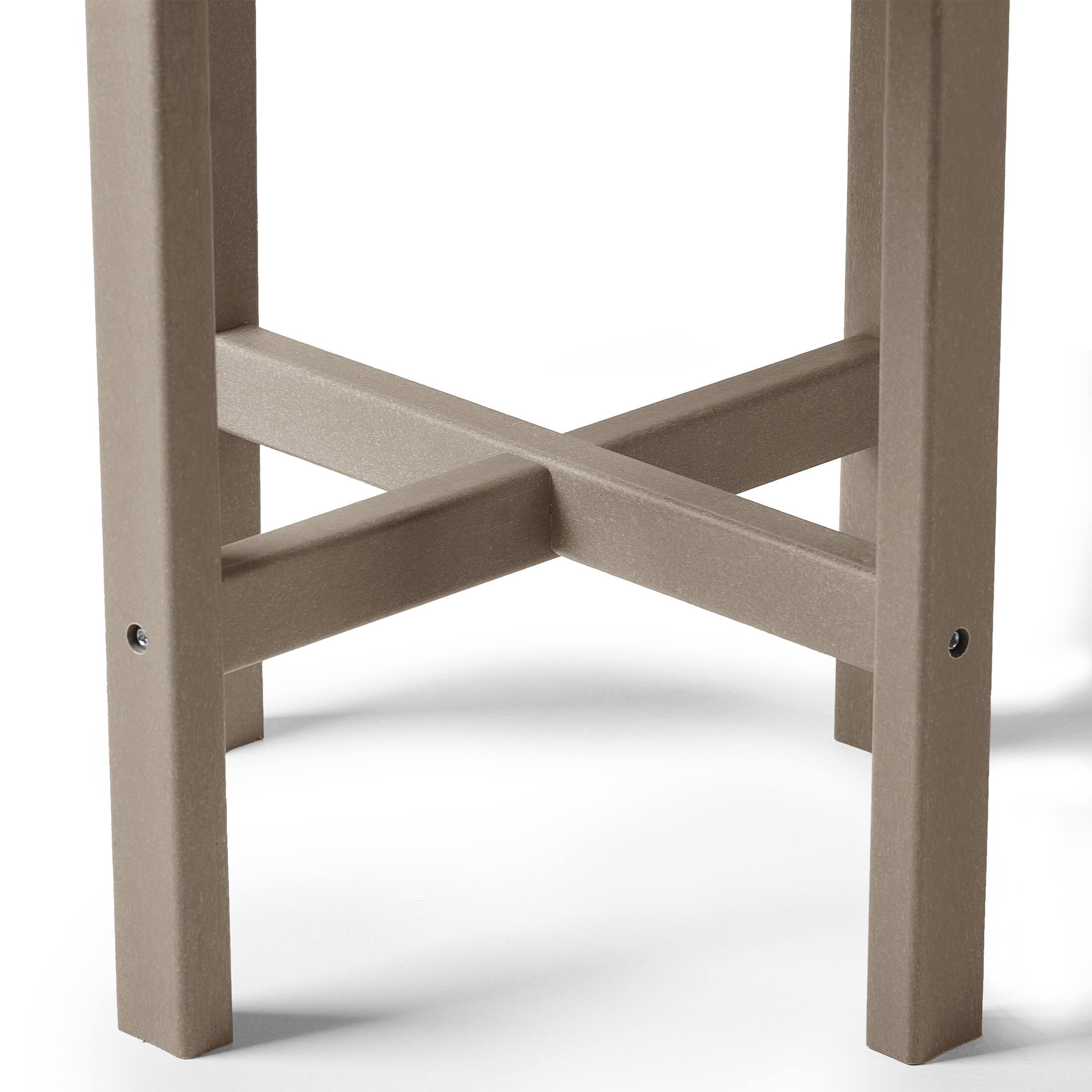 Alt View 5. WestinTrends - WestinTrends Dylan Adirondack Round Outdoor Side Table - Weathered Wood.