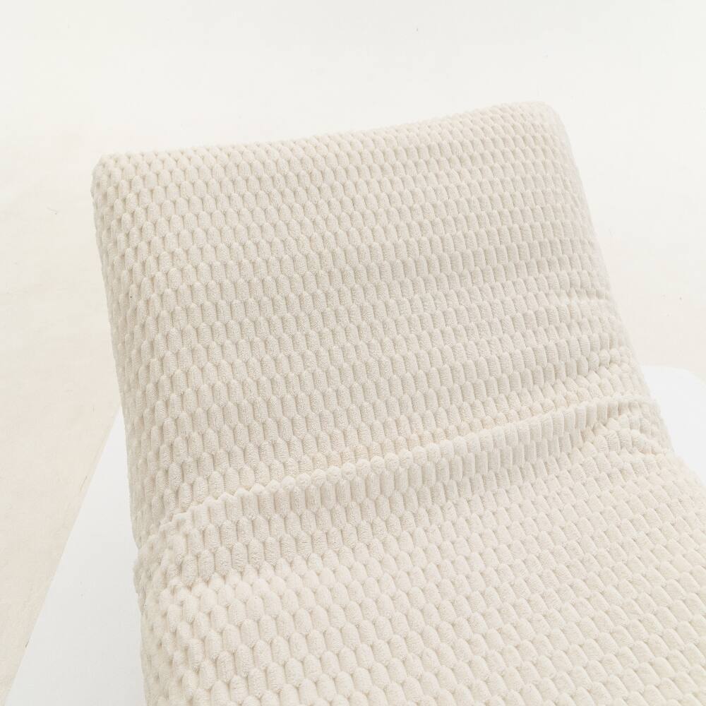 Alt View 9. Loheer - Loheer Bean Bag Rocking Chair for Adults Corduroy Lazy Sofa - White.