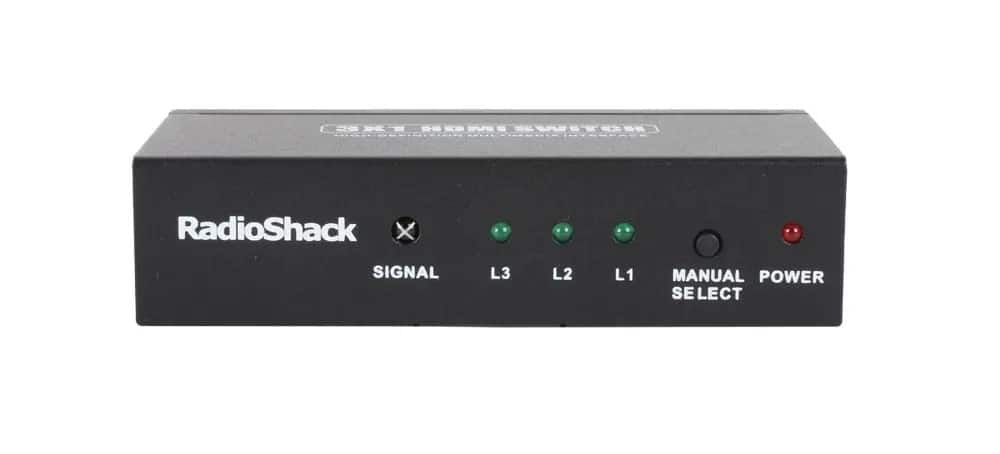 RadioShack - HDMI Switch 3-Port Full HD 1080p 3D Compact Durable - Black